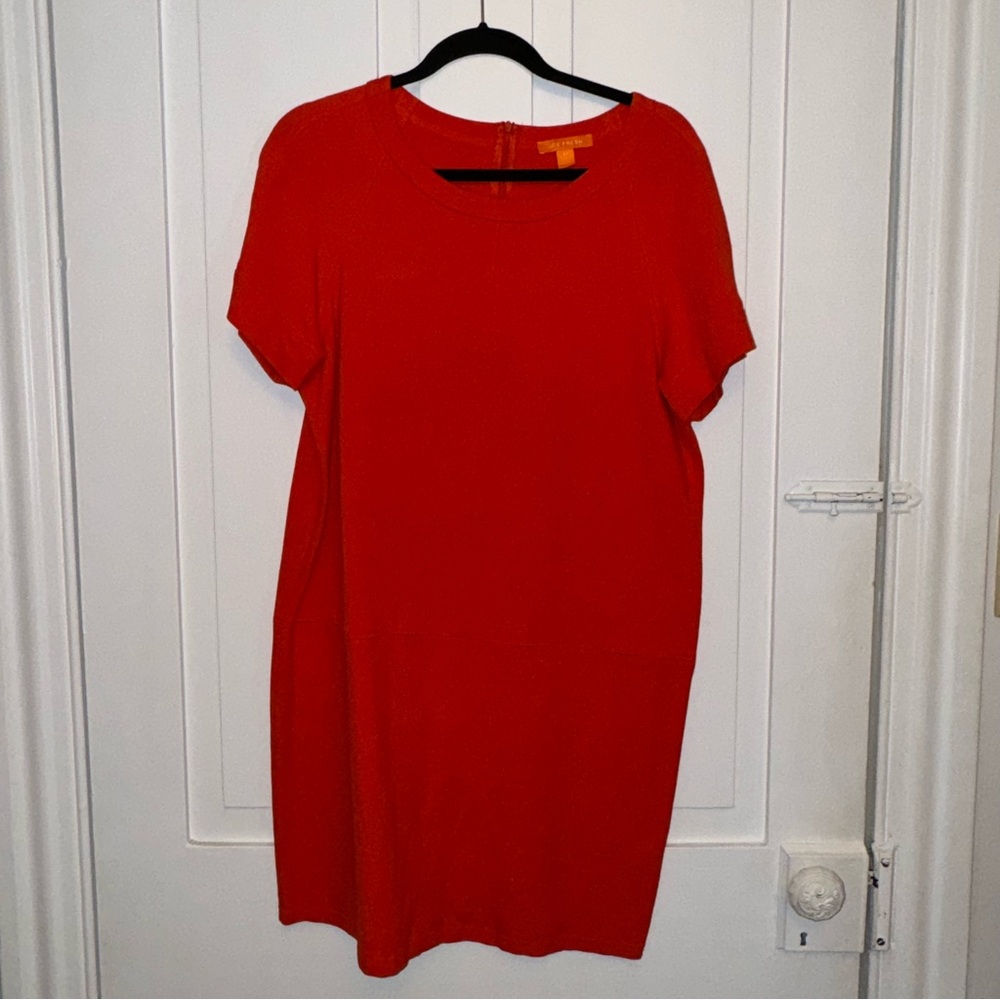 ✨joe fresh red orange red short sleeve dress✨